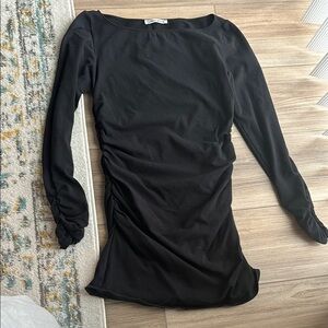 Elegant Black Long Sleeve Dress